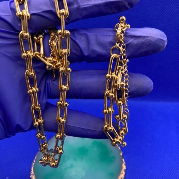 Paperclip Necklace -Bracelet Set - Picture 9 of 10